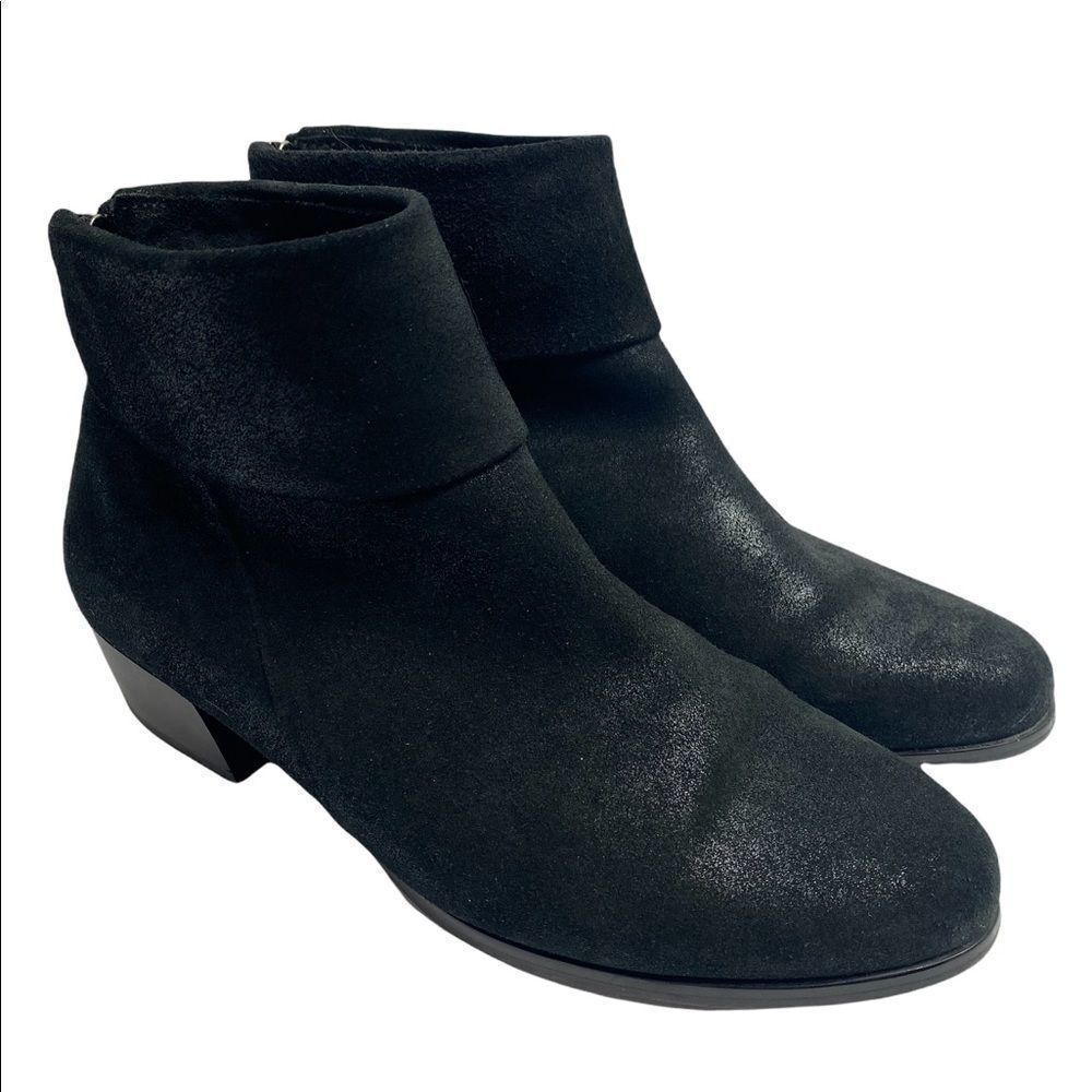 Regarde le Ciel | Black Suede Metallic Boots
